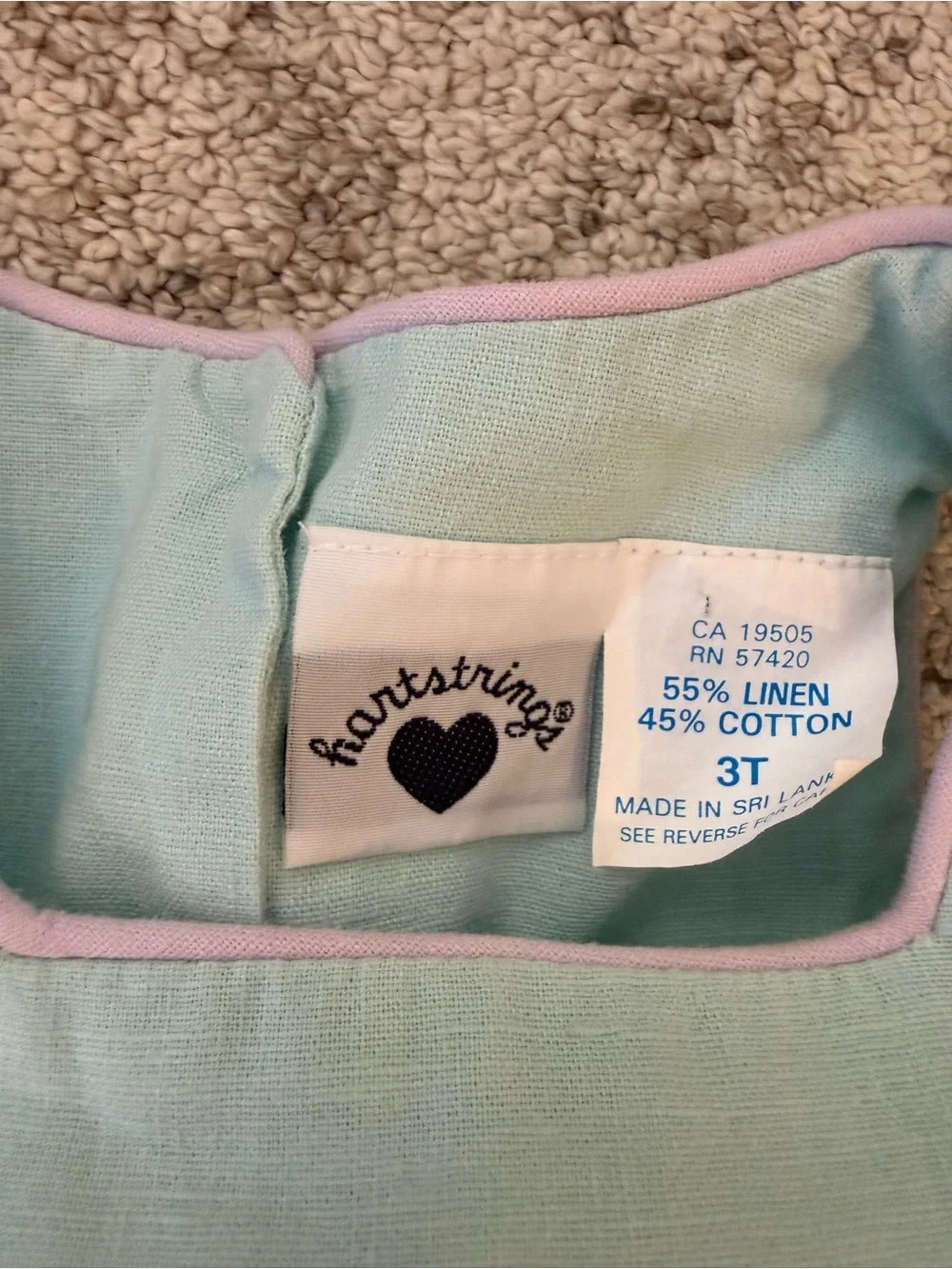 Hartstrings Linen Blend Little Girls Dress Sz 3T
